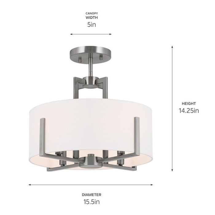 Kichler Malen 16" 4 Light Semi-Flush Mount