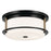 Kichler Brit 12" 2 Light Flush, Black/Bronze/Etched Cased Opal - 52595BKCPZ