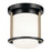 Kichler Brit 7" 1 Light Flush Mount, Black/Bronze/Etched Cased Opal - 52596BKCPZ