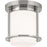 Kichler Brit 7" 1 Light Flush Mount, Nickel/Etched Cased Opal - 52596PN