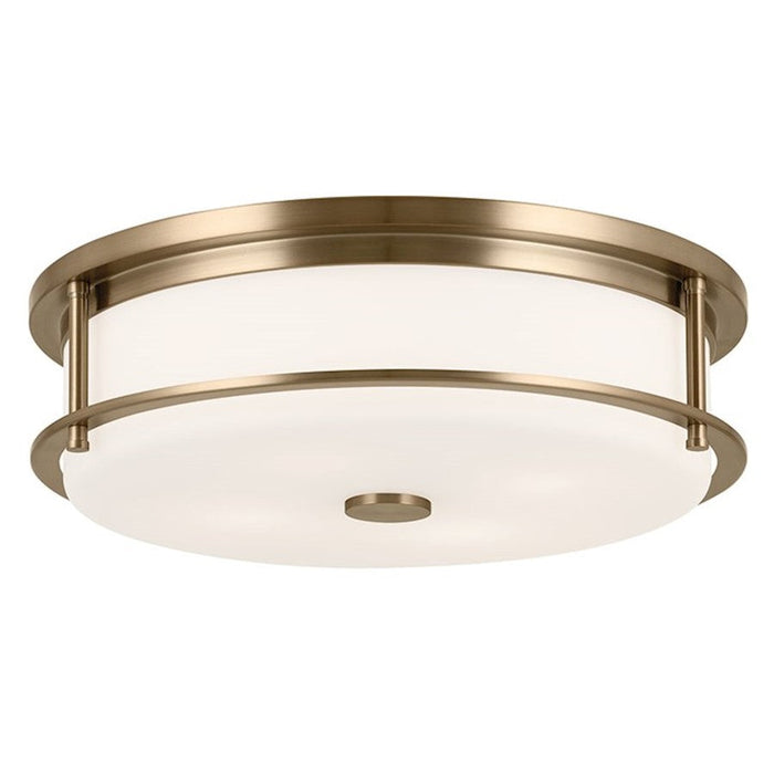 Kichler Brit 18" 4 Light Flush Mount, Bronze/Etched Cased Opal - 52597CPZ