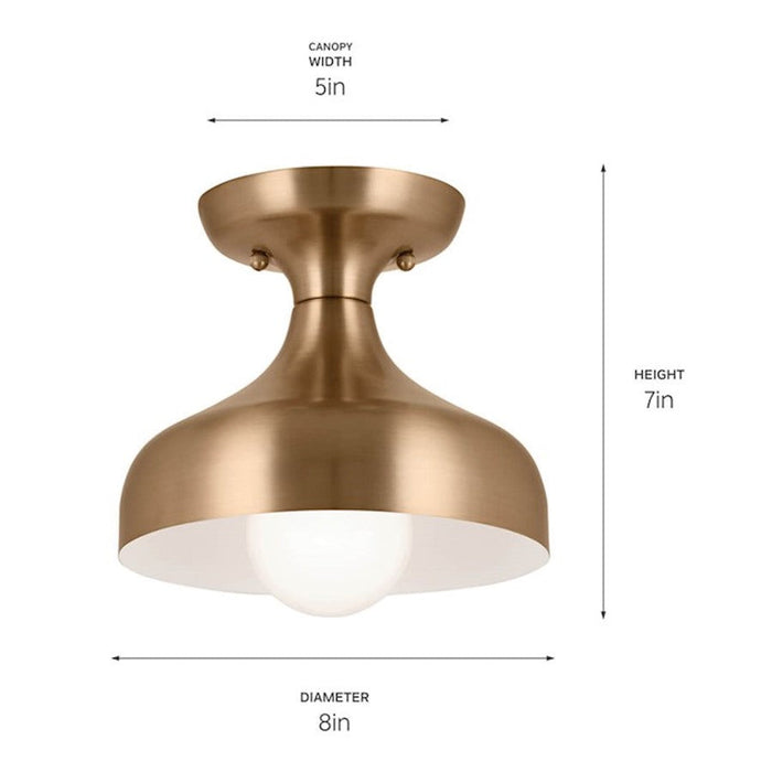 Kichler Sisu 7" 1 Light Semi Flush Mount