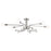 Kichler Ocala 41" 6 Light Flush Mount, Polished Nickel/Clear Crystal - 52602PN