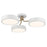 Kichler Sago 40" 3 Light Semi Flush Mount, White/Bronze/Clear - 52604WHCPZ