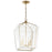 Kichler Delvin 24" 4 Light Pendant, Bronze/White/Clear