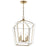 Kichler Delvin 24" 4 Light Pendant, Bronze/White/Clear