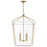 Kichler Delvin 31.75" 4 Light Foyer Pendant, Bronze/White/Clear - 52620CPZWH