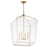 Kichler Delvin 31.75" 4 Light Foyer Pendant, Bronze/White/Clear