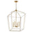 Kichler Delvin 31.75" 4 Light Foyer Pendant, Bronze/White/Clear