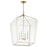 Kichler Delvin 31.75" 4 Light Foyer Pendant, Bronze/White/Clear