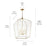 Kichler Delvin 31.75" 4 Light Foyer Pendant, Bronze/White/Clear