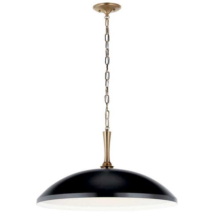 Kichler Delarosa 24" 1 Light Pendant, Black/Champagne Bronze