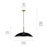 Kichler Delarosa 24" 1 Light Pendant, Black/Champagne Bronze