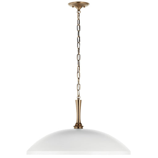 Kichler Delarosa 24" 1 Light Pendant, White/Champagne Bronze - 52637WH