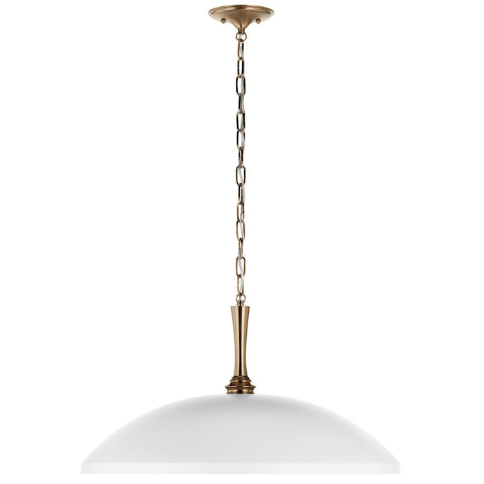 Kichler Delarosa 24" 1 Light Pendant, White/Champagne Bronze - 52637WH