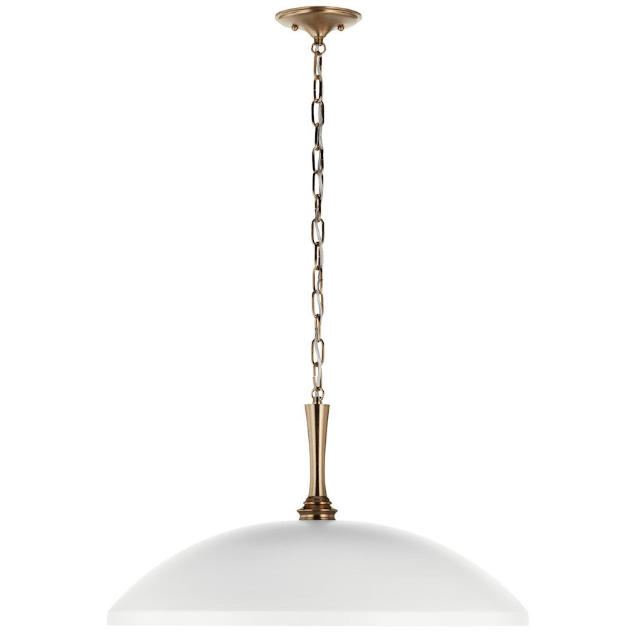 Kichler Delarosa 24" 1 Light Pendant, White/Champagne Bronze - 52637WH