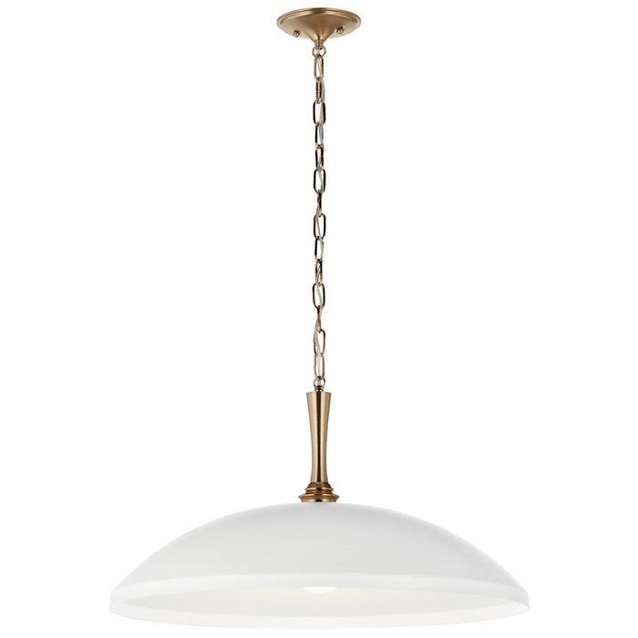 Kichler Delarosa 24" 1 Light Pendant, White/Champagne Bronze