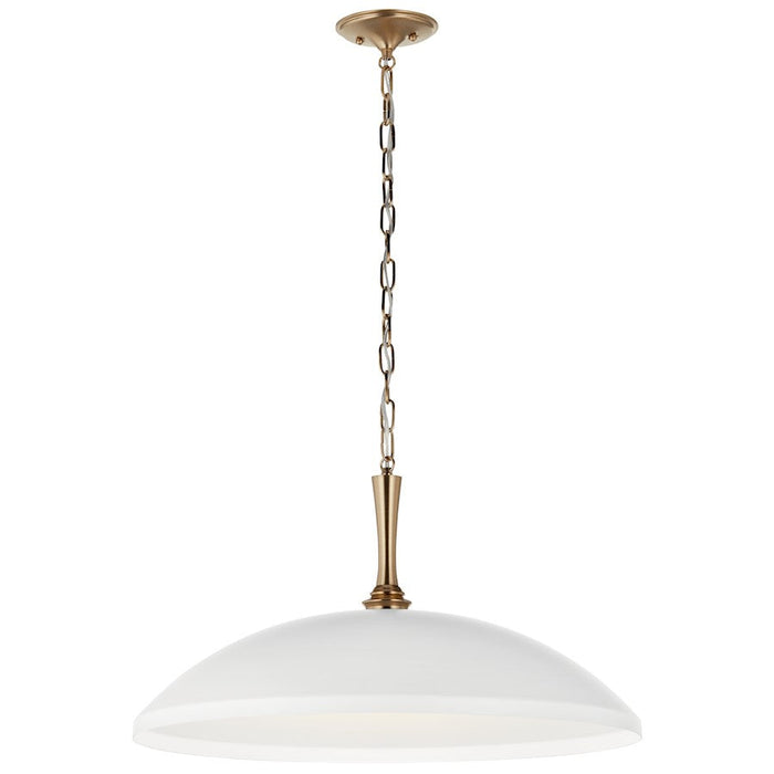 Kichler Delarosa 24" 1 Light Pendant, White/Champagne Bronze