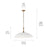 Kichler Delarosa 24" 1 Light Pendant, White/Champagne Bronze