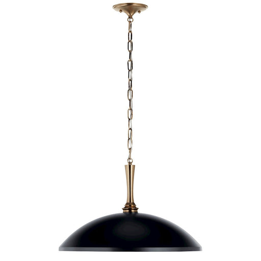 Kichler Delarosa 20" 1 Light Pendant, Black/Champagne Bronze - 52638BK