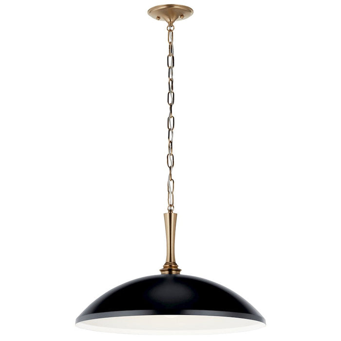 Kichler Delarosa 20" 1 Light Pendant, Black/Champagne Bronze