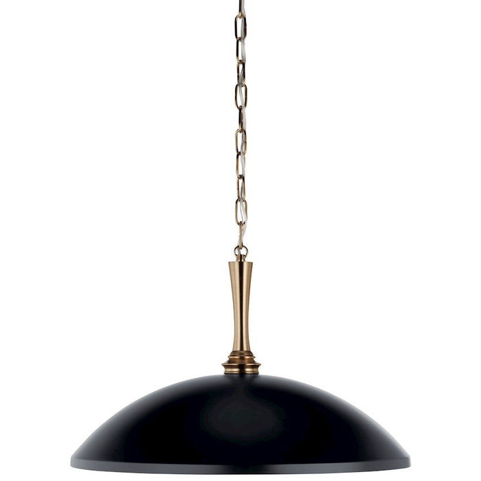 Kichler Delarosa 20" 1 Light Pendant, Black/Champagne Bronze