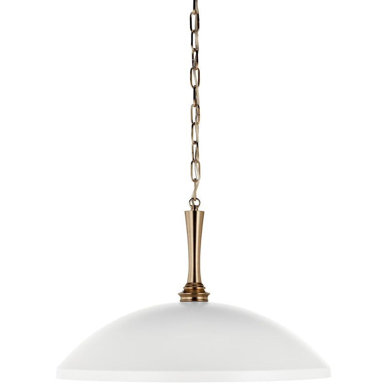 Kichler Delarosa 20" 1 Light Pendant, White/Champagne Bronze