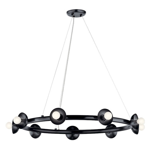 Kichler Palta 34.5" 9 Light Chandelier, Black