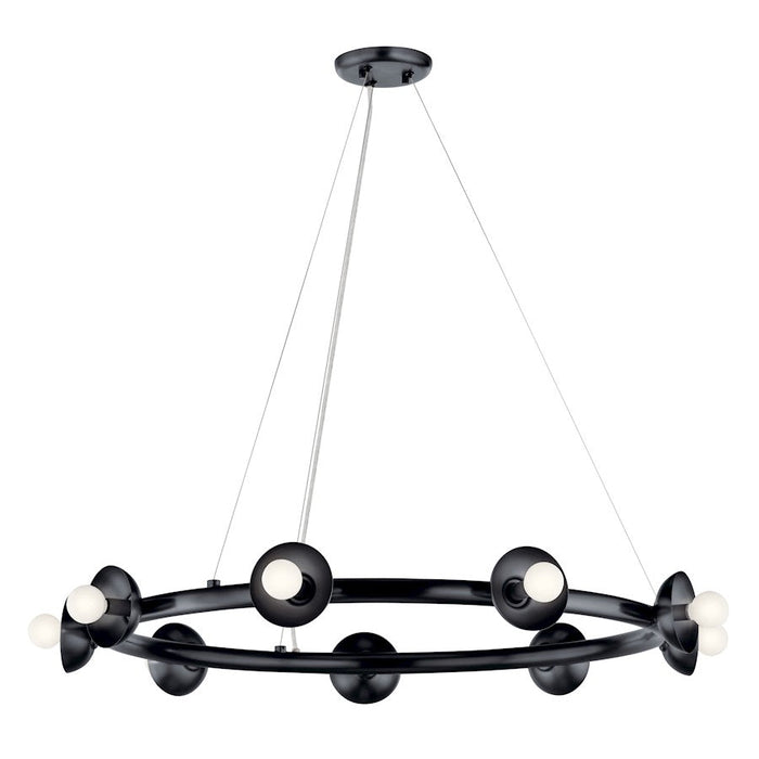 Kichler Palta 34.5" 9 Light Chandelier, Black