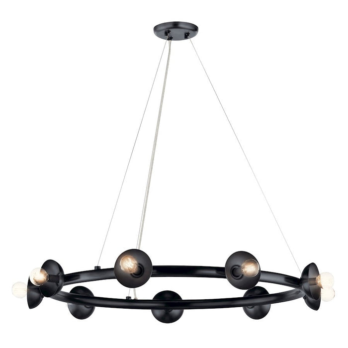 Kichler Palta 34.5" 9 Light Chandelier, Black