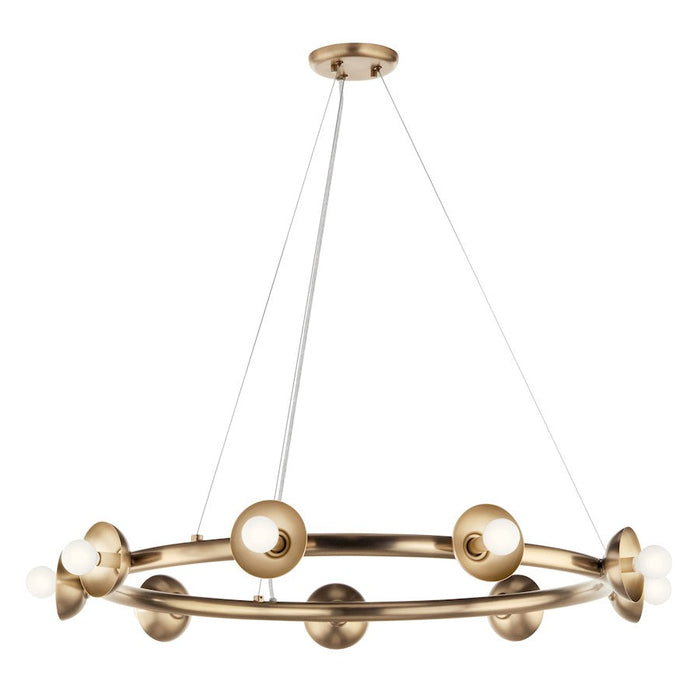 Kichler Palta 34.5" 9 Light Chandelier, Champagne Bronze