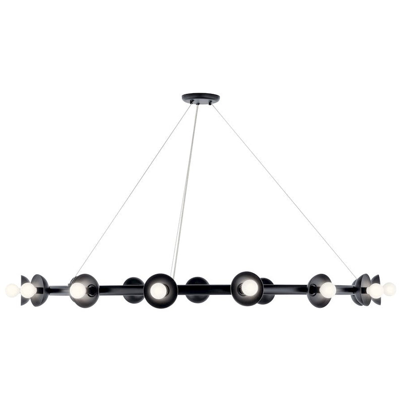 Kichler Palta 50" 15 Light Chandelier, Black - 52644BK