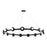 Kichler Palta 50" 15 Light Chandelier, Black