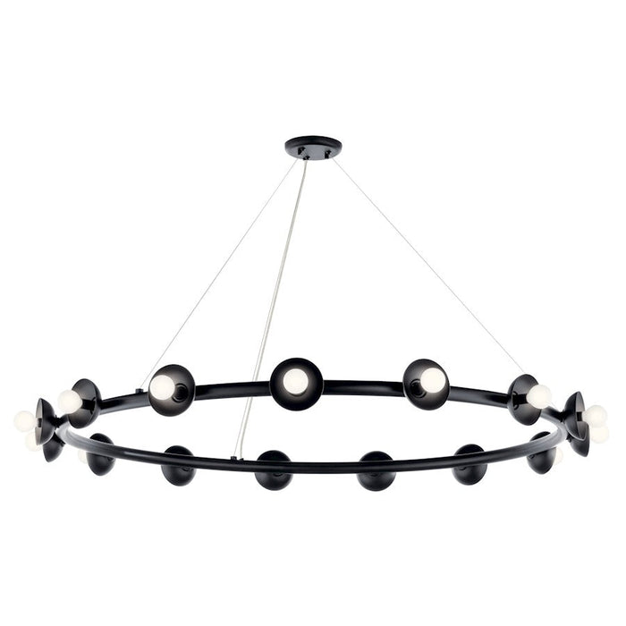 Kichler Palta 50" 15 Light Chandelier, Black