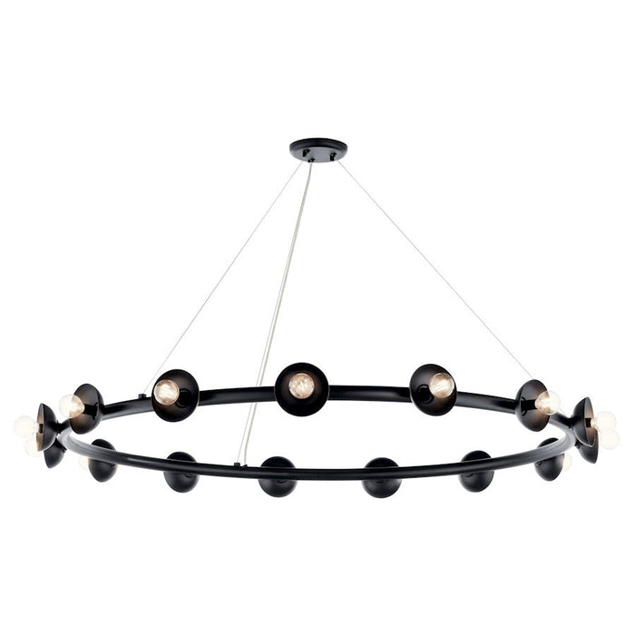 Kichler Palta 50" 15 Light Chandelier, Black