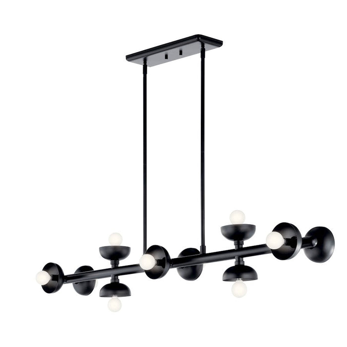 Kichler Palta 48" 10 Light Linear Chandelier, Black