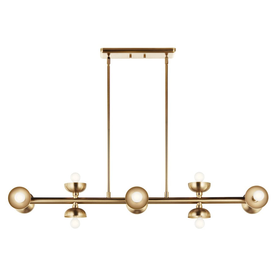 Kichler Palta 48" 10 Light Linear Chandelier, Champagne Bronze - 52645CPZ