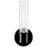 Kichler Aviv 13" 1 Light Wall Sconce, Black/Clear Glass