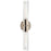 Kichler Aviv 24" 2 Light Wall Sconce, Polished Nickel/Clear Glass