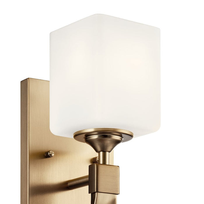 Kichler Marette 1 Light Wall Sconce, Bronze/Satin Etched Cased Opal