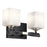 Kichler Marette 13.5 " 2 Light Vanity Light, Satin Etched Opal, Black - 55001BK