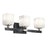 Kichler Marette 22.75" 3 Light Vanity Light, Satin Etched Opal, Black - 55002BK