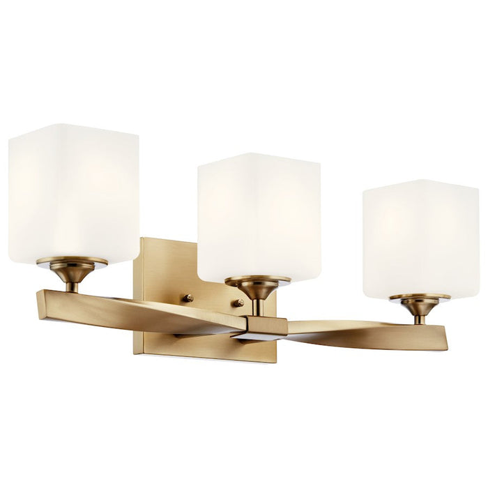 Kichler Marette 3 Light Bath Light, Bronze/Satin Etched Cased Opal - 55002CPZ