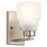 Kichler Vionnet 8.5" 1 Light Wall Sconce, Satin Etched Glass, Nickel - 55010NI