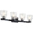 Kichler Vionnet 33.5" 4 Light Vanity Light Clear Glass, Black - 55013BK