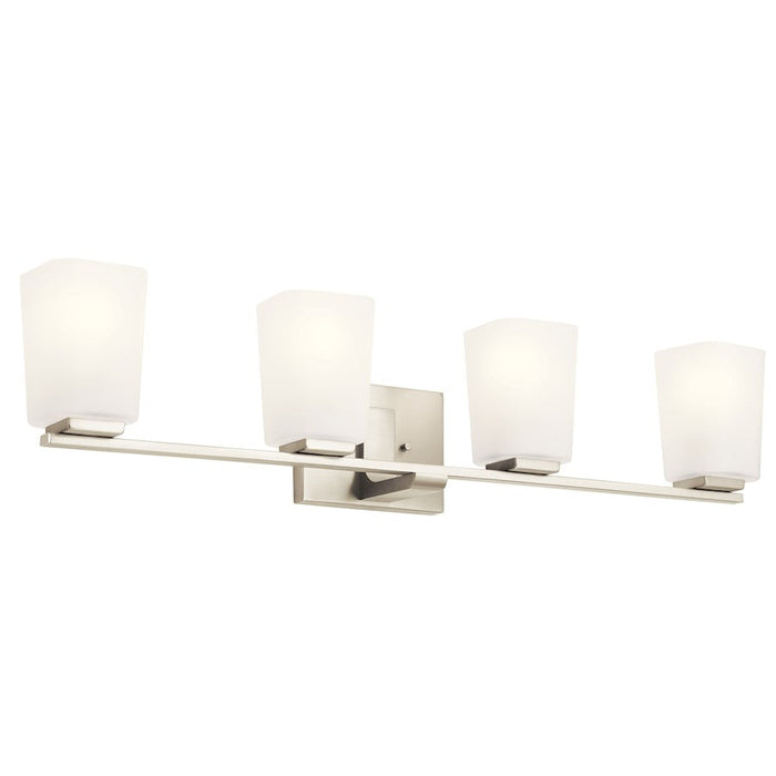 Kichler Roehm 4 Light Vanity Light, Brushed Nickel - 55018NI