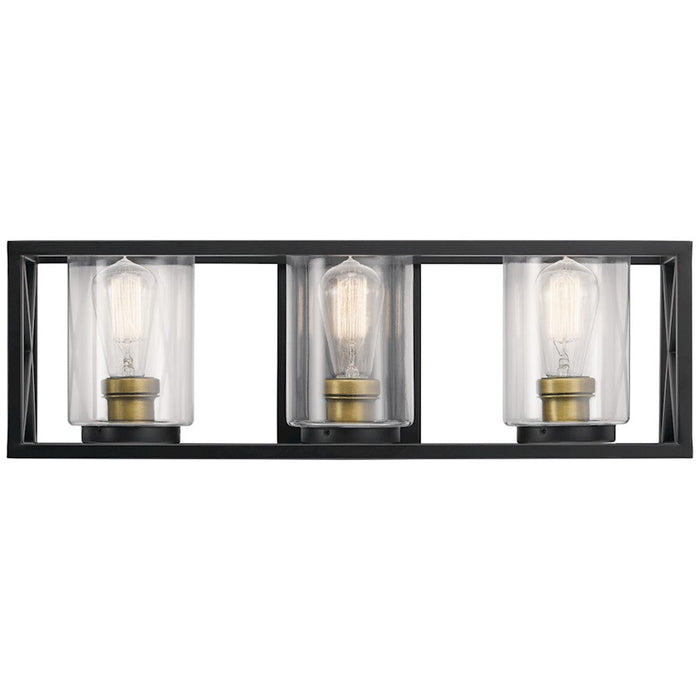 Kichler Moorgate 3 Light Bath, Black - 55065BK