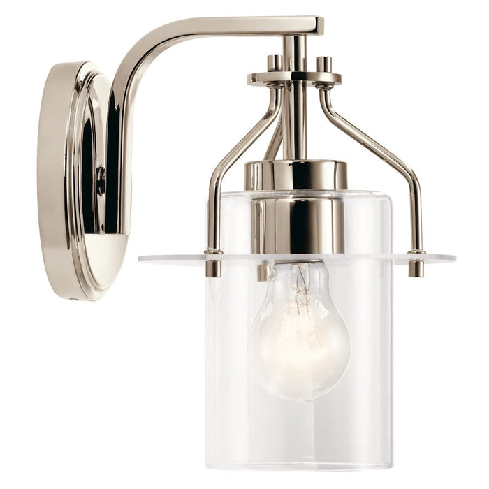 Kichler Everett 1 Light Wall Sconce, Polished Nickel