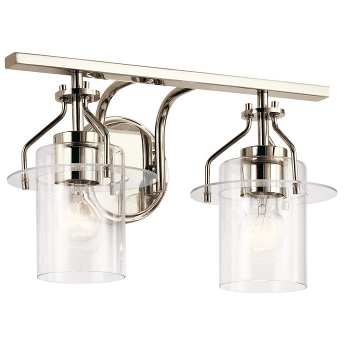 Kichler Everett 2 Light Bath, Polished Nickel