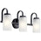 Kichler Kennewick 3 Light Bath Light, Black/Satin Etched - 55087BK